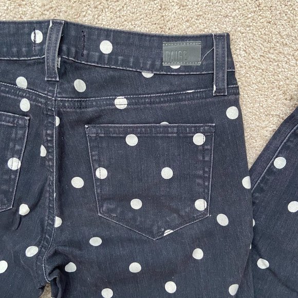 Like new Paige black with white dot verdugo skinny jeans size 26 - Picture 6 of 7